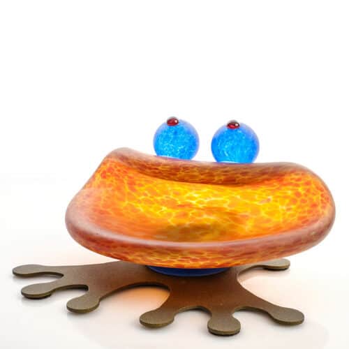 HOPPER - bowl | amber - Borowski Glass Art
