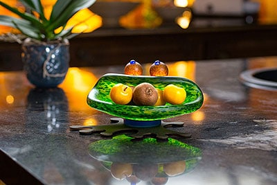 HOPPER - Borowski bowl green | Borowski Glass Art